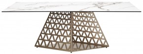 Стол ENNA 220 KL-188 Контрастный мрамор матовый, итальянская керамика/ каркас цвета шампань, ®DISAUR в Лабытнанги - labytnangi.ok-mebel.com | фото 10