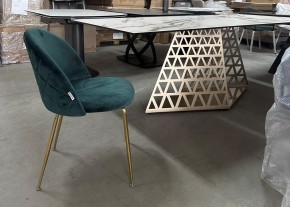 Стол ENNA 220 KL-188 Контрастный мрамор матовый, итальянская керамика/ каркас цвета шампань, ®DISAUR в Лабытнанги - labytnangi.ok-mebel.com | фото 7