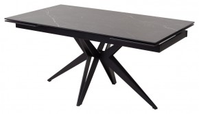 Стол FORIO 160 MATT BLACK MARBLE SOLID CERAMIC / BLACK, ®DISAUR в Лабытнанги - labytnangi.ok-mebel.com | фото