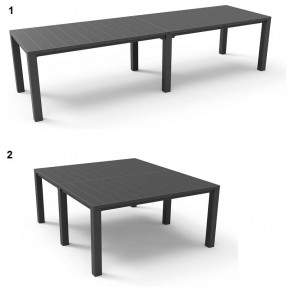 Стол раскладной Джули (Julie Double table 2 configurations) Графит в Лабытнанги - labytnangi.ok-mebel.com | фото