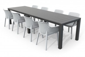 Стол раскладной Джули (Julie Double table 2 configurations) Графит в Лабытнанги - labytnangi.ok-mebel.com | фото 7