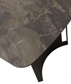Стол RASMUS 160 KL-80 Серый мрамор, итальянская керамика / черный каркас, ®DISAUR в Лабытнанги - labytnangi.ok-mebel.com | фото 9