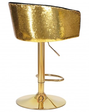 Стул барный DOBRIN DARCY GOLD SHINY, черный велюр с золотыми пайетками в Лабытнанги - labytnangi.ok-mebel.com | фото 4