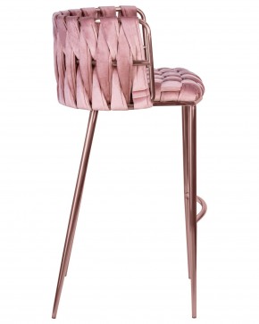 Стул барный DOBRIN EMMA ROSE GOLD, розовый велюр (VF-10) в Лабытнанги - labytnangi.ok-mebel.com | фото 3