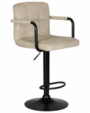 Стул барный DOBRIN KRUGER ARM BLACK, бежевый вельвет (LAR-E2041-04) в Лабытнанги - labytnangi.ok-mebel.com | фото 2