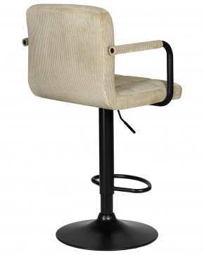 Стул барный DOBRIN KRUGER ARM BLACK, бежевый вельвет (LAR-E2041-04) в Лабытнанги - labytnangi.ok-mebel.com | фото 4