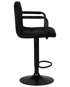 Стул барный DOBRIN KRUGER ARM BLACK, черный вельвет (LAR-E2041-52) в Лабытнанги - labytnangi.ok-mebel.com | фото 3