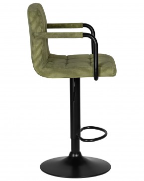 Стул барный DOBRIN KRUGER ARM BLACK, зеленый вельвет (LAR-E2041-7) в Лабытнанги - labytnangi.ok-mebel.com | фото 3