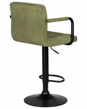 Стул барный DOBRIN KRUGER ARM BLACK, зеленый вельвет (LAR-E2041-7) в Лабытнанги - labytnangi.ok-mebel.com | фото 4