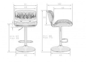 Стул барный DOBRIN MORGAN, цвет черный глянец PU ABD 002 в Лабытнанги - labytnangi.ok-mebel.com | фото 11