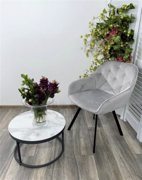 Стул GALE 360 град. поворот. BLUVEL-03 LIGHT GREY, велюр/ черный каркас, М-City в Лабытнанги - labytnangi.ok-mebel.com | фото 6