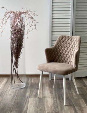 Стул HERMAN 360 град. ЛАТТЕ #25, велюр / белый каркас М-City в Лабытнанги - labytnangi.ok-mebel.com | фото 2