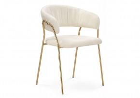 Стул на металлокаркасе Kamelia 1 white fabric / gold в Лабытнанги - labytnangi.ok-mebel.com | фото 1