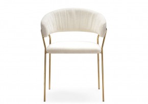 Стул на металлокаркасе Kamelia 1 white fabric / gold в Лабытнанги - labytnangi.ok-mebel.com | фото 3