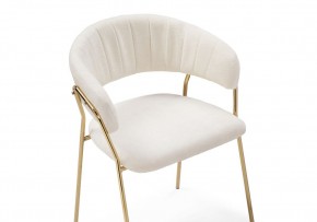 Стул на металлокаркасе Kamelia 1 white fabric / gold в Лабытнанги - labytnangi.ok-mebel.com | фото 6