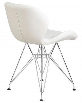Стул обеденный DOBRIN BUTTERFLY CHROME, ножки хром, цвет белый в Лабытнанги - labytnangi.ok-mebel.com | фото 4
