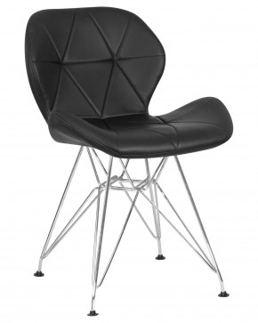 Стул обеденный DOBRIN BUTTERFLY CHROME, ножки хром, цвет чёрный в Лабытнанги - labytnangi.ok-mebel.com | фото