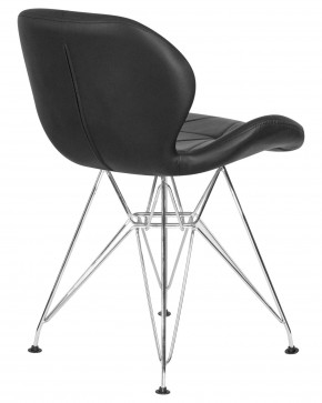 Стул обеденный DOBRIN BUTTERFLY CHROME, ножки хром, цвет чёрный в Лабытнанги - labytnangi.ok-mebel.com | фото 4