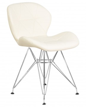 Стул обеденный DOBRIN BUTTERFLY CHROME, ножки хром, цвет кремовый в Лабытнанги - labytnangi.ok-mebel.com | фото 2