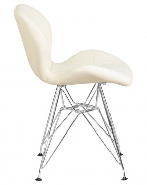 Стул обеденный DOBRIN BUTTERFLY CHROME, ножки хром, цвет кремовый в Лабытнанги - labytnangi.ok-mebel.com | фото 3