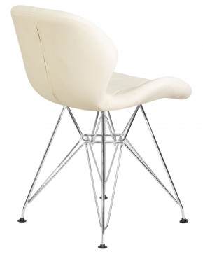 Стул обеденный DOBRIN BUTTERFLY CHROME, ножки хром, цвет кремовый в Лабытнанги - labytnangi.ok-mebel.com | фото 4