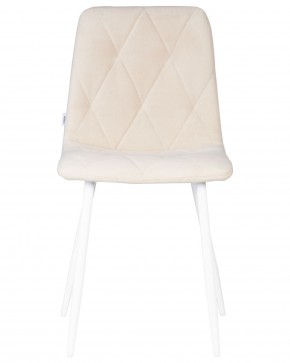 Стул обеденный DOBRIN CHILLY ROMBO, Бежевый Simple 44, основание белое в Лабытнанги - labytnangi.ok-mebel.com | фото 6