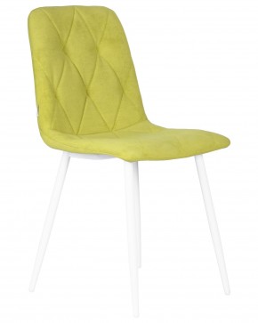 Стул обеденный DOBRIN CHILLY ROMBO, Лайм Simple 14, основание белый в Лабытнанги - labytnangi.ok-mebel.com | фото 2