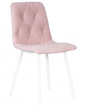 Стул обеденный DOBRIN CHILLY ROMBO, Розовый Simple 03, основание белый в Лабытнанги - labytnangi.ok-mebel.com | фото