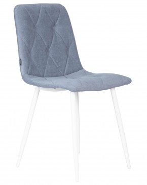 Стул обеденный DOBRIN CHILLY ROMBO, Серо-голубой Simple 26, основание белый в Лабытнанги - labytnangi.ok-mebel.com | фото 2