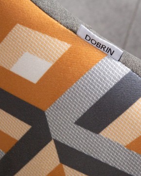 Стул обеденный DOBRIN MARKUS, ЭМАЛЬ ЧЕРНЫЙ МУАР ткань Candy Graphite+Escada Ochre в Лабытнанги - labytnangi.ok-mebel.com | фото 10