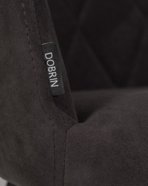 Стул обеденный DOBRIN ROBY, ЭМАЛЬ ЧЕРНЫЙ МУАР велюр Catania Espresso в Лабытнанги - labytnangi.ok-mebel.com | фото 9