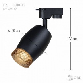 Светильник на штанге Эра  TR51 - GU10 BK в Лабытнанги - labytnangi.ok-mebel.com | фото 4