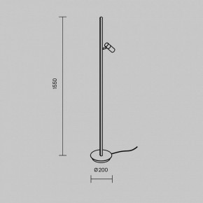Торшер Maytoni Thin MOD395FL-L28B3K в Лабытнанги - labytnangi.ok-mebel.com | фото 5