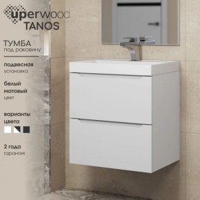 Тумба под раковину Uperwood Tanos 100 см, подвесная, белая матовая в Лабытнанги - labytnangi.ok-mebel.com | фото 4
