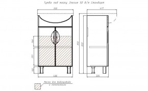 Тумба под умывальник "Элегия 50" Стандарт без ящика АЙСБЕРГ (DA2401T) в Лабытнанги - labytnangi.ok-mebel.com | фото 5