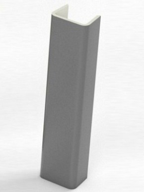 Торцевая заглушка  для цоколя h100 мм (Алюминий, Белый, Черный, Сонома) в Лабытнанги - labytnangi.ok-mebel.com | фото 1