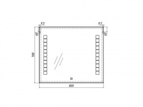 Зеркало Quadro 80 alum с подсветкой Sansa (SQ1017Z) в Лабытнанги - labytnangi.ok-mebel.com | фото 7